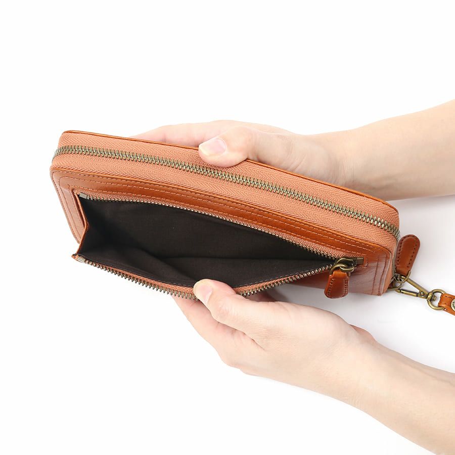 DOUBLES マルチケース 牛革(アイロン加工) KLE-7703