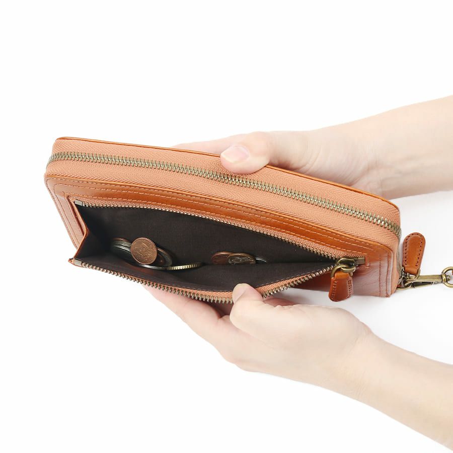 DOUBLES マルチケース 牛革(アイロン加工) KLE-7703