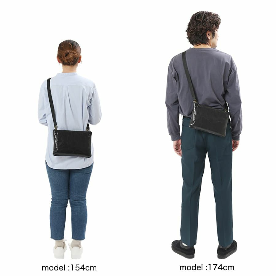 DOUBLES 2WAYサコッシュショルダー 牛革(アイロン加工) KLE-7704