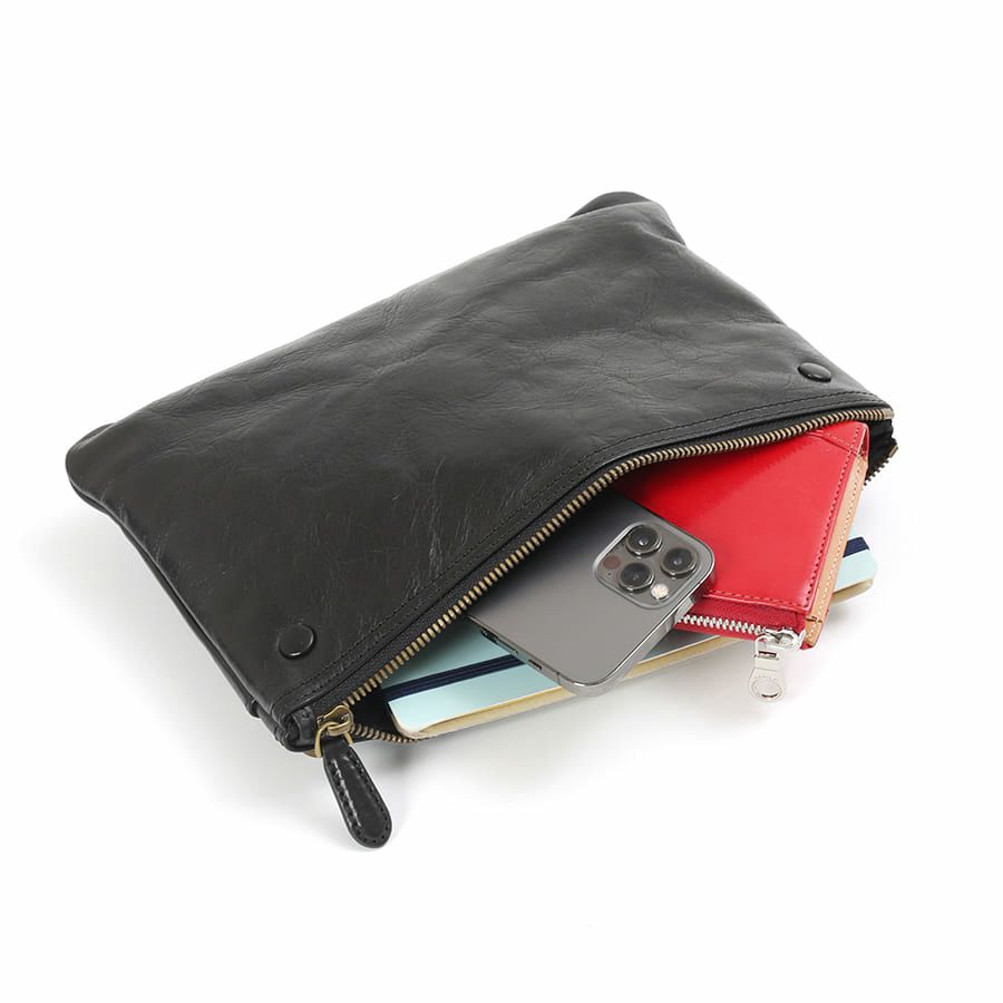 DOUBLES 2WAYサコッシュショルダー 牛革(アイロン加工) KLE-7704