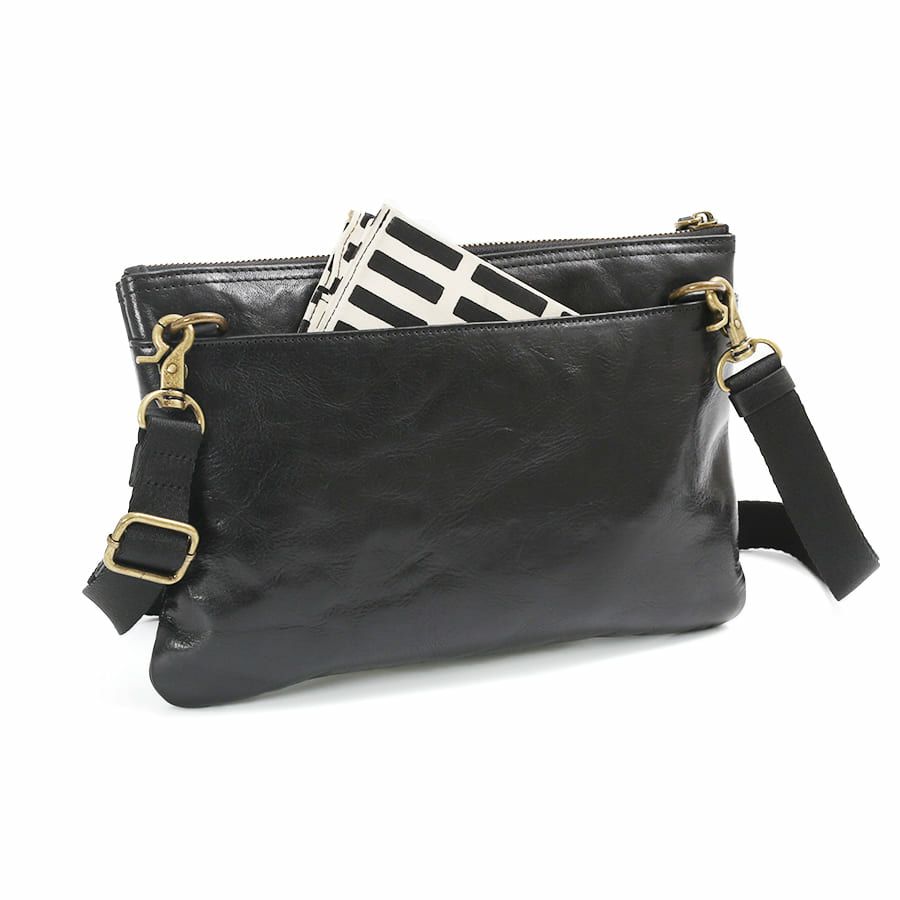 DOUBLES 2WAYサコッシュショルダー 牛革(アイロン加工) KLE-7704