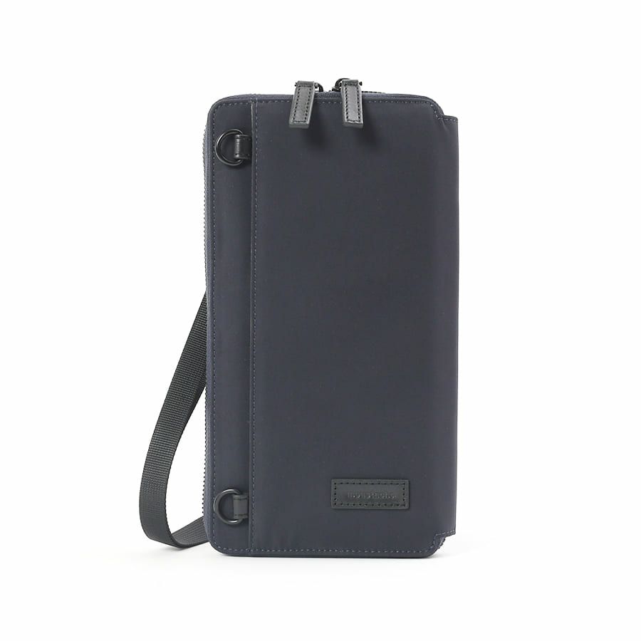 MOUSTACHE ショルダー付きマルチケース 撥水ポリエステル×牛革 KXX-4425