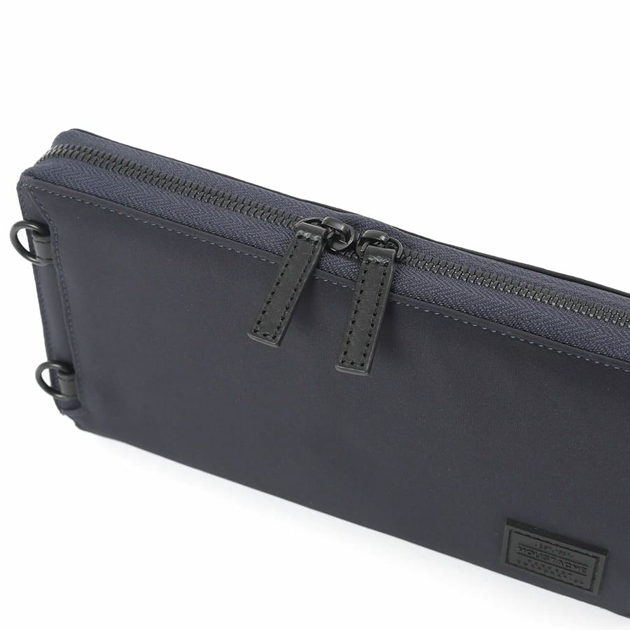 MOUSTACHE ショルダー付きマルチケース 撥水ポリエステル×牛革 KXX-4425
