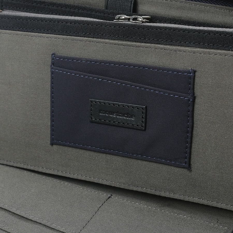 MOUSTACHE ショルダー付きマルチケース 撥水ポリエステル×牛革 KXX-4425