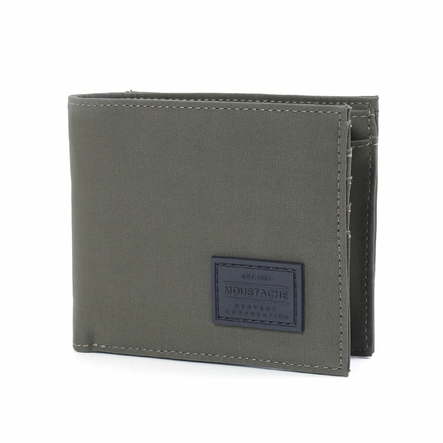 MOUSTACHE 二つ折り財布 撥水ポリエステル×牛革 KXX-4426