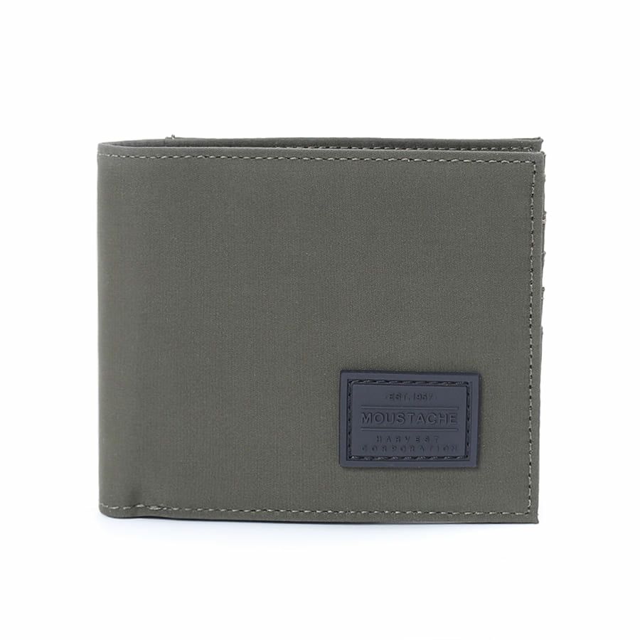 MOUSTACHE 二つ折り財布 撥水ポリエステル×牛革 KXX-4426