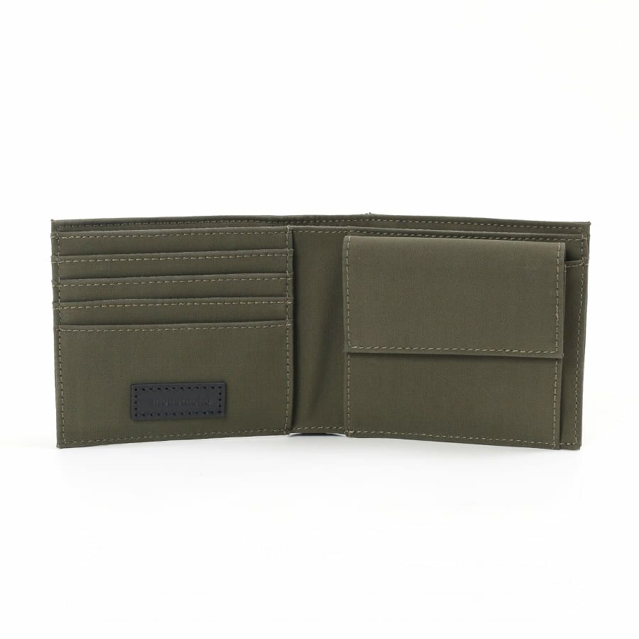 MOUSTACHE 二つ折り財布 撥水ポリエステル×牛革 KXX-4426