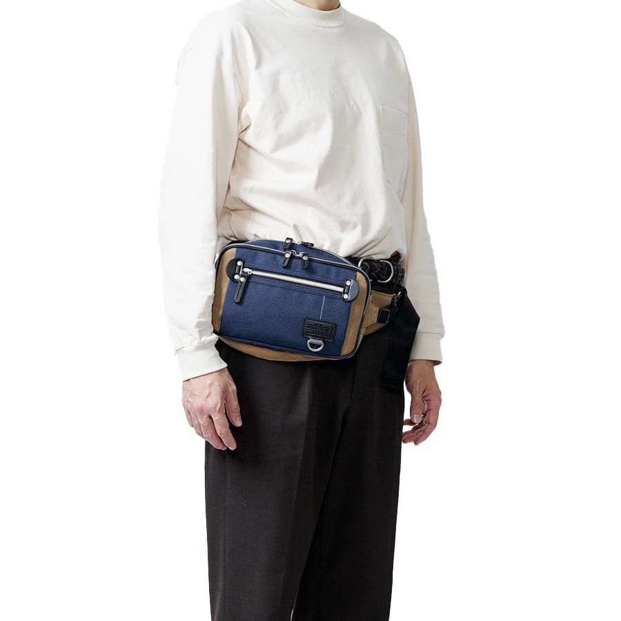 MOUSTACHE ウエストバッグ ポリエステル×合皮 JJL-0321