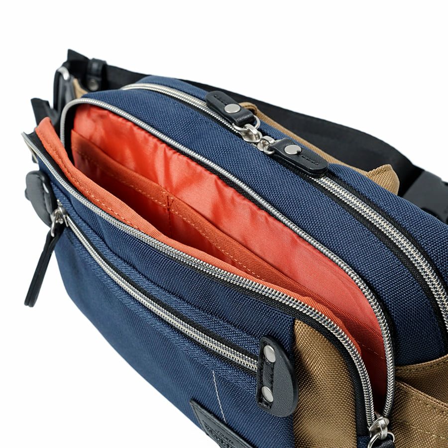 MOUSTACHE ウエストバッグ ポリエステル×合皮 JJL-0321