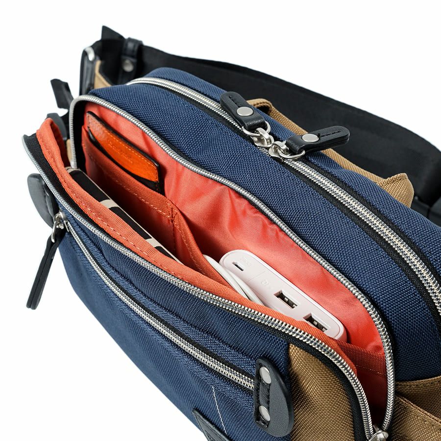 MOUSTACHE ウエストバッグ ポリエステル×合皮 JJL-0321