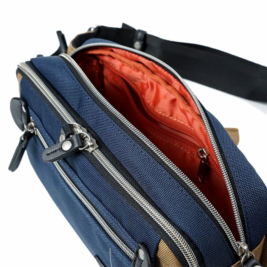 MOUSTACHE ウエストバッグ ポリエステル×合皮 JJL-0321