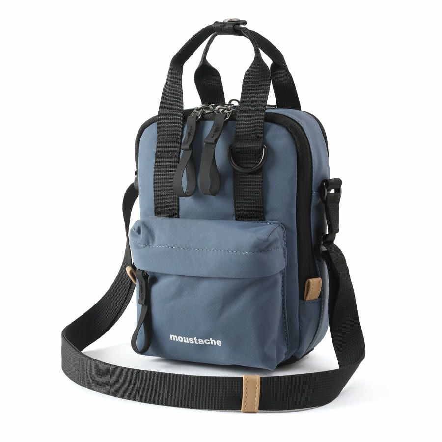 MOUSTACHE ミニショルダーバッグ シワ加工ナイロン MEG-4432