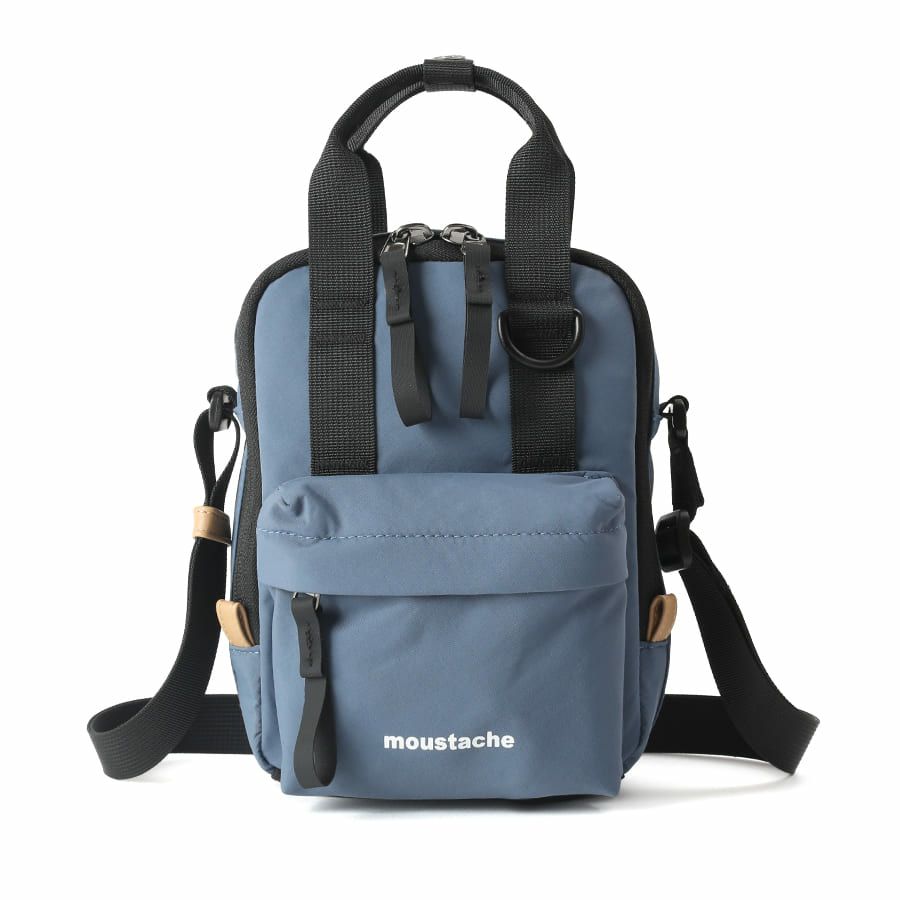MOUSTACHE ミニショルダーバッグ シワ加工ナイロン MEG-4432