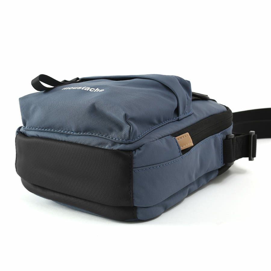 MOUSTACHE ミニショルダーバッグ シワ加工ナイロン MEG-4432
