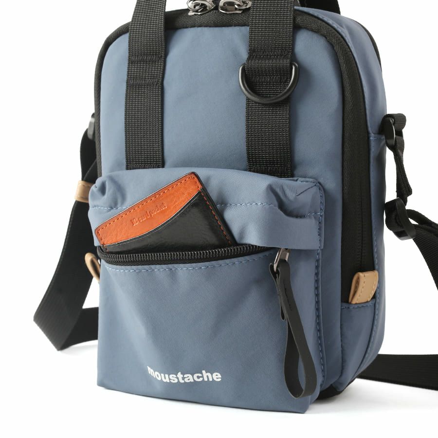 MOUSTACHE ミニショルダーバッグ シワ加工ナイロン MEG-4432