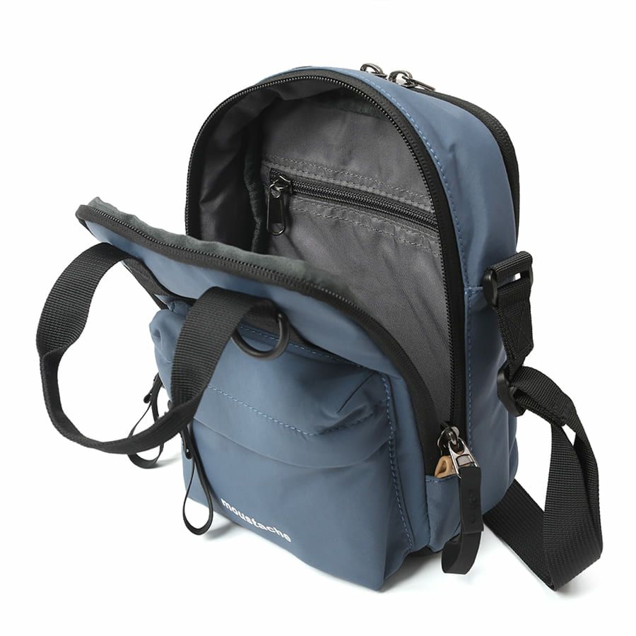 MOUSTACHE ミニショルダーバッグ シワ加工ナイロン MEG-4432