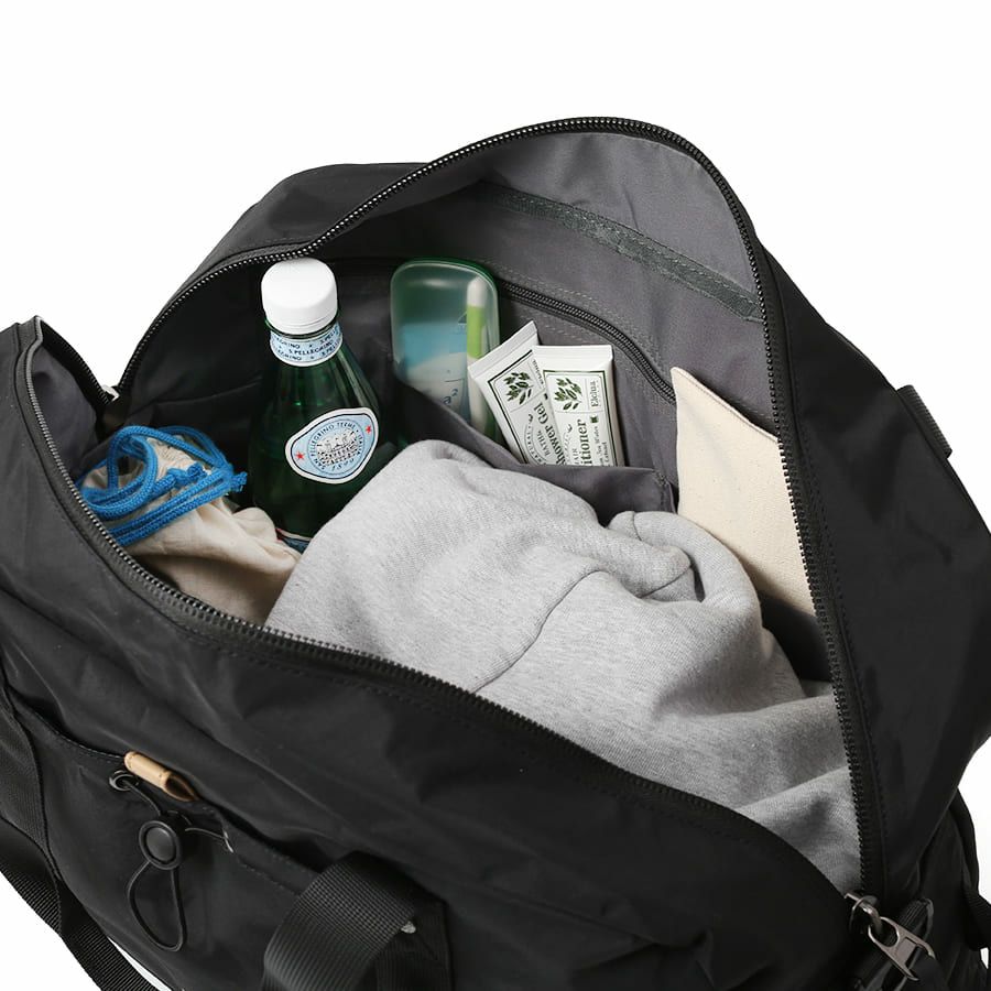 MOUSTACHE ボストンバッグ シワ加工ナイロン MEG-4433