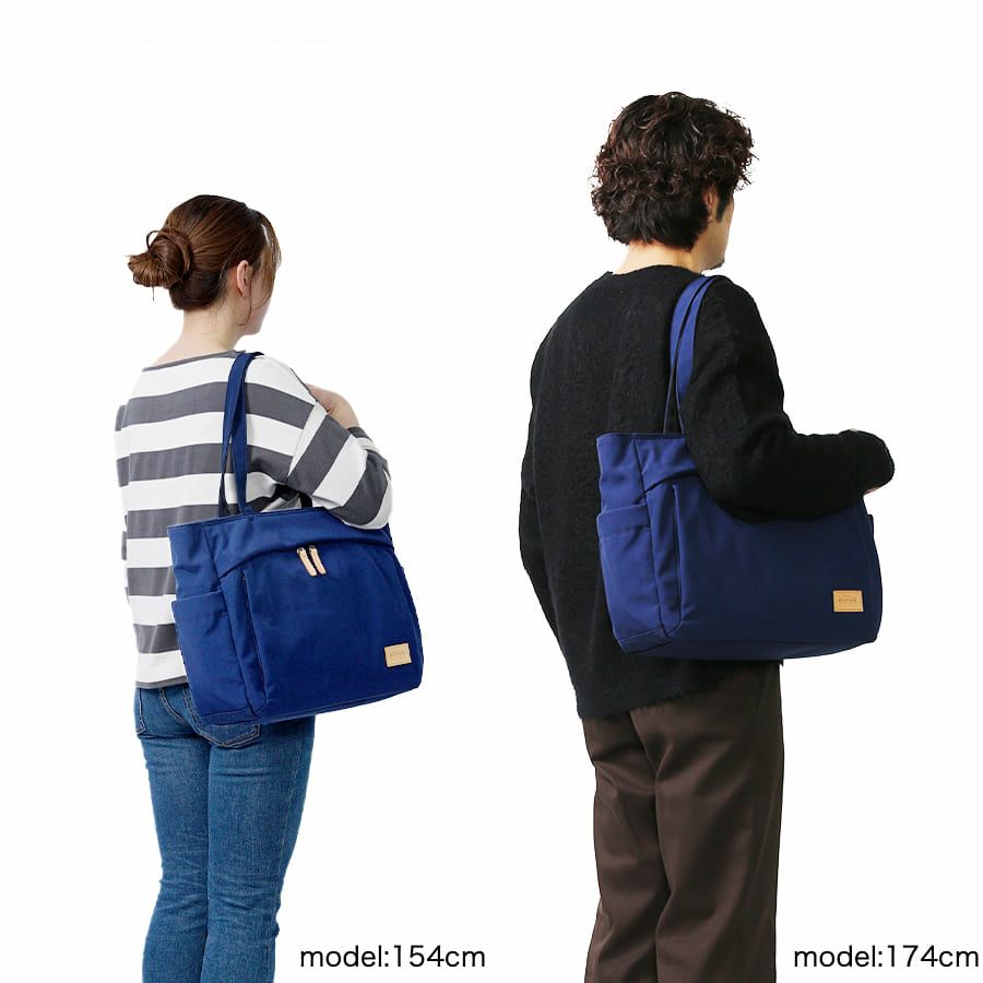 MOUSTACHE トートバッグ ポリエステル×牛革 BAT-4073