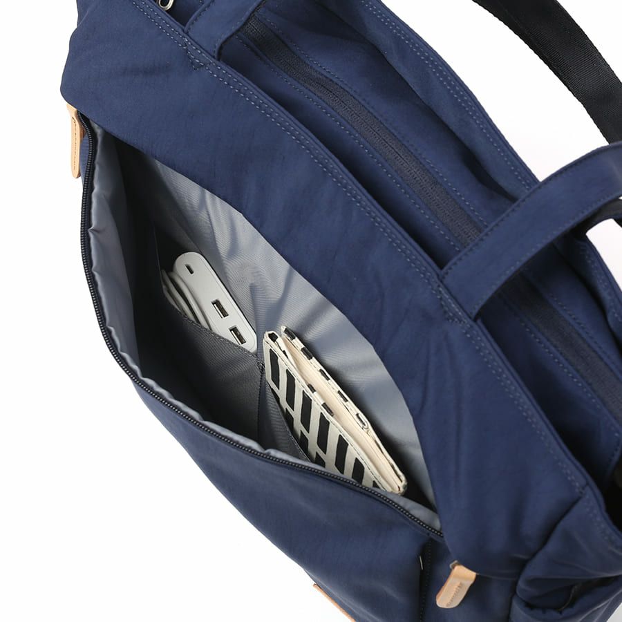 MOUSTACHE トートバッグ ポリエステル×牛革 BAT-4073