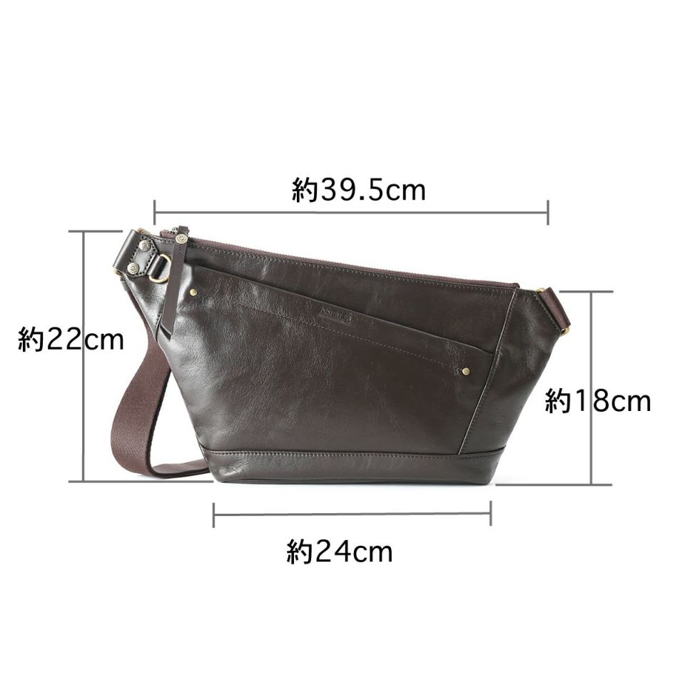 DOUBLES ボディバッグ 牛革 KRM-7725