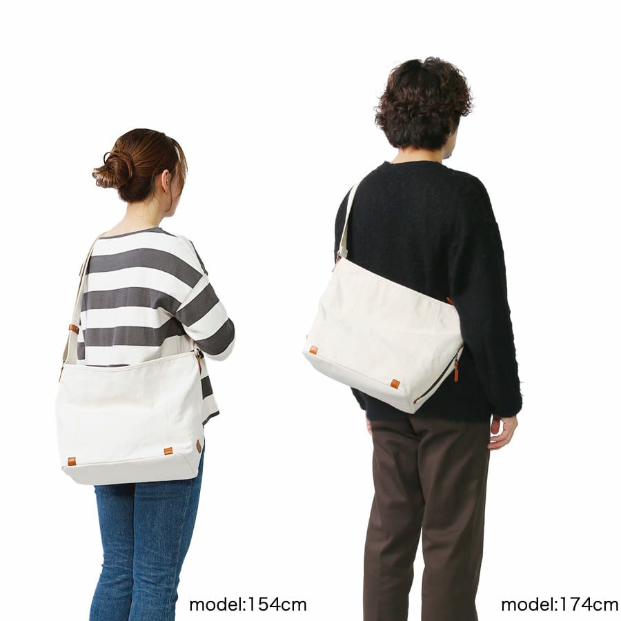 DOUBLES ショルダーバッグ 国産帆布10号×牛革 BQZ-7437