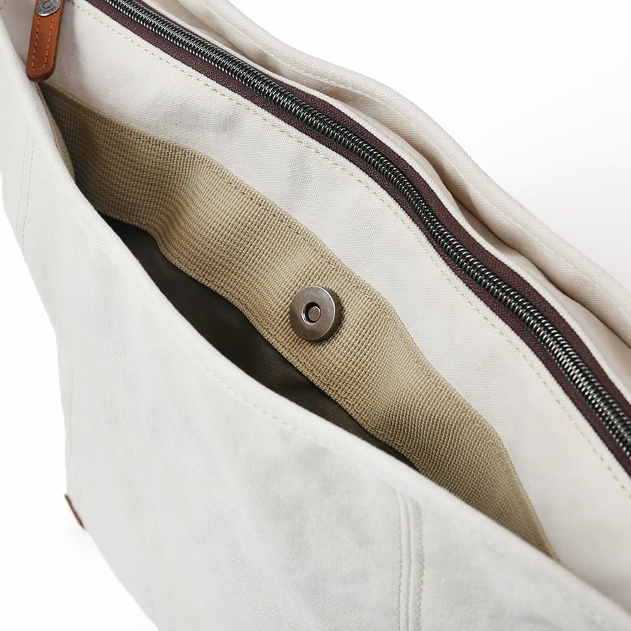 DOUBLES ショルダーバッグ 国産帆布10号×牛革 BQZ-7437