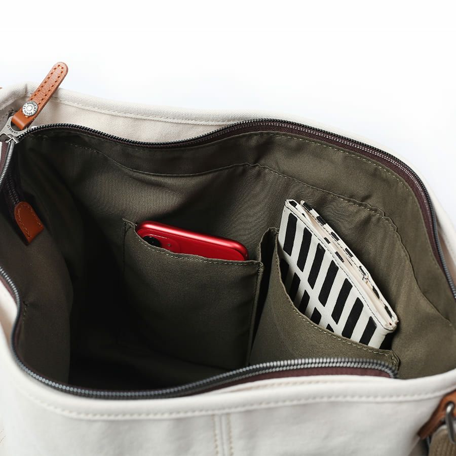 DOUBLES ショルダーバッグ 国産帆布10号×牛革 BQZ-7437