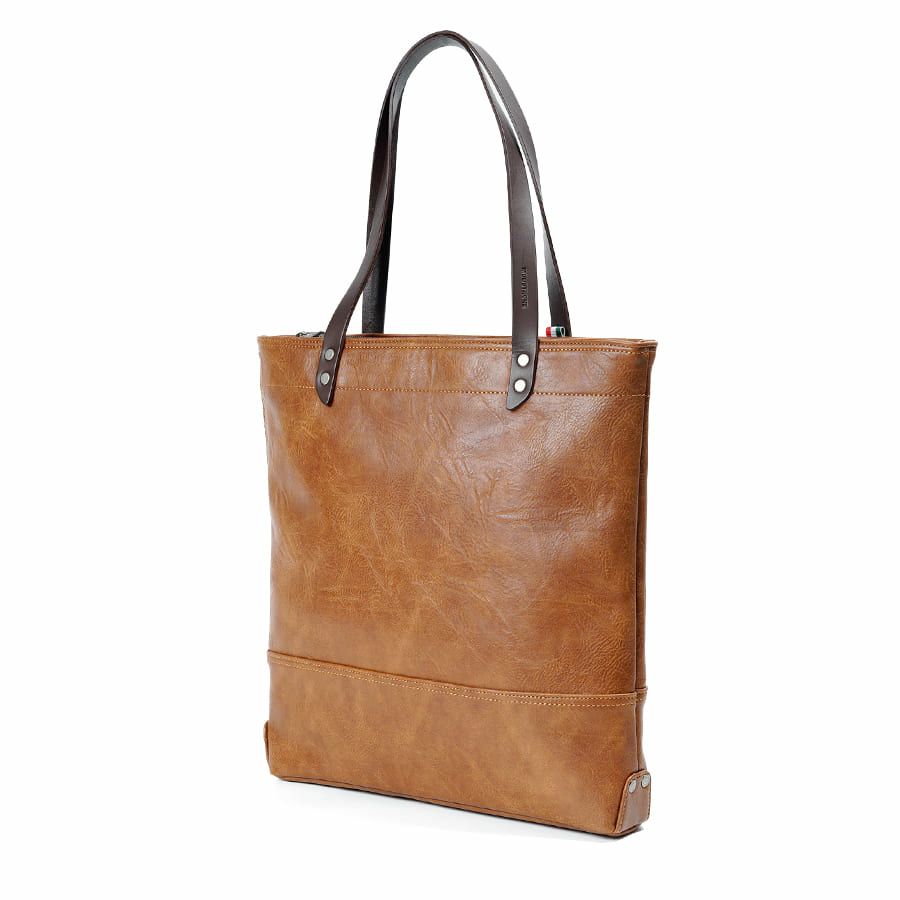 MOUSTACHE トートバッグ 合皮×イタリアンヌメ牛革 VYE-4818