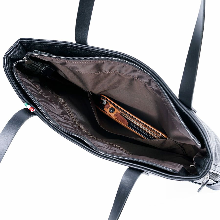 MOUSTACHE トートバッグ 合皮×イタリアンヌメ牛革 VYE-4818