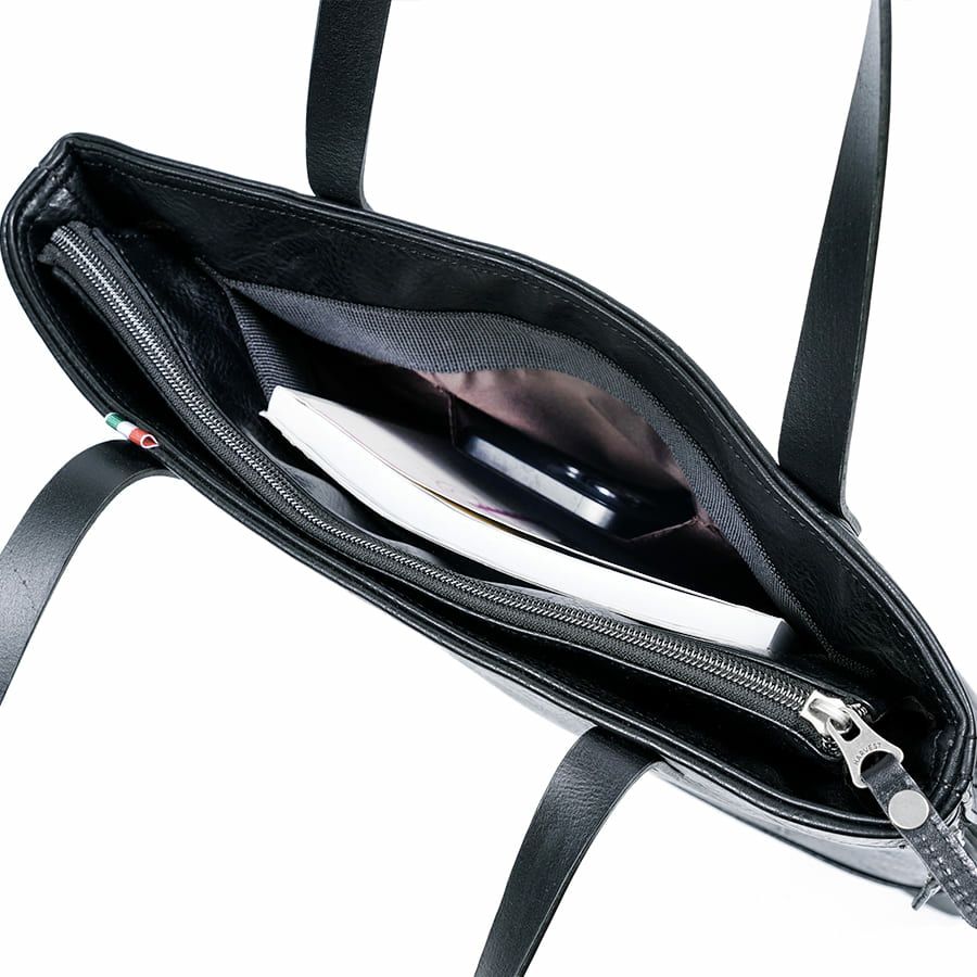 MOUSTACHE トートバッグ 合皮×イタリアンヌメ牛革 VYE-4818