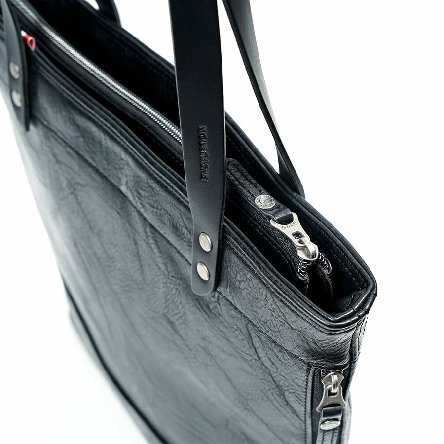 MOUSTACHE トートバッグ 合皮×イタリアンヌメ牛革 VYE-4818