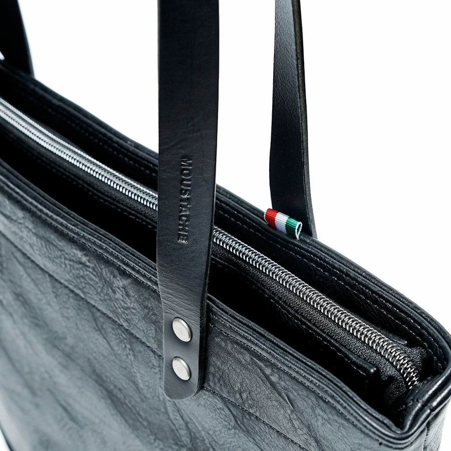 MOUSTACHE トートバッグ 合皮×イタリアンヌメ牛革 VYE-4818