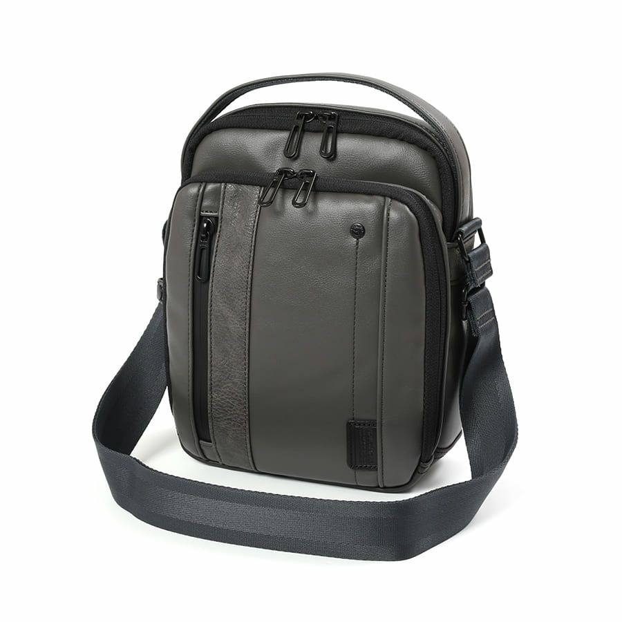 MOUSTACHE ショルダーバッグ スムース合皮×シボ合皮×イタリアン牛革 VZN-0456