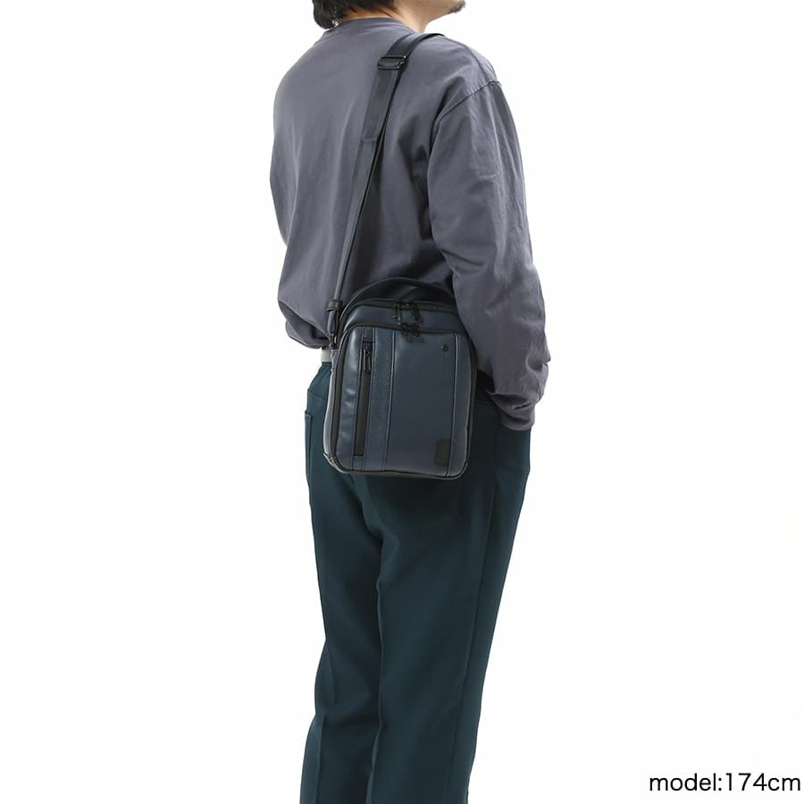 MOUSTACHE ショルダーバッグ スムース合皮×シボ合皮×イタリアン牛革 VZN-0456