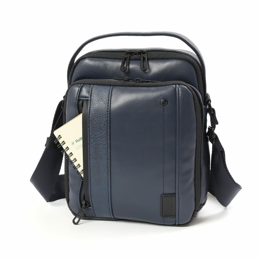 MOUSTACHE ショルダーバッグ スムース合皮×シボ合皮×イタリアン牛革 VZN-0456