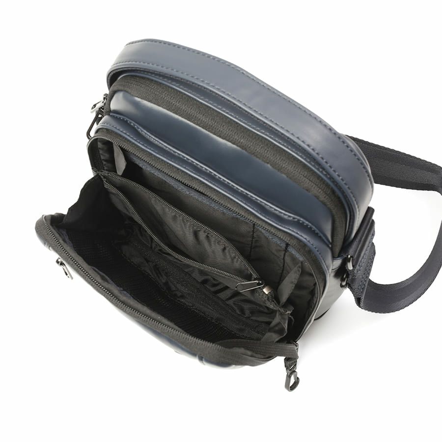 MOUSTACHE ショルダーバッグ スムース合皮×シボ合皮×イタリアン牛革 VZN-0456