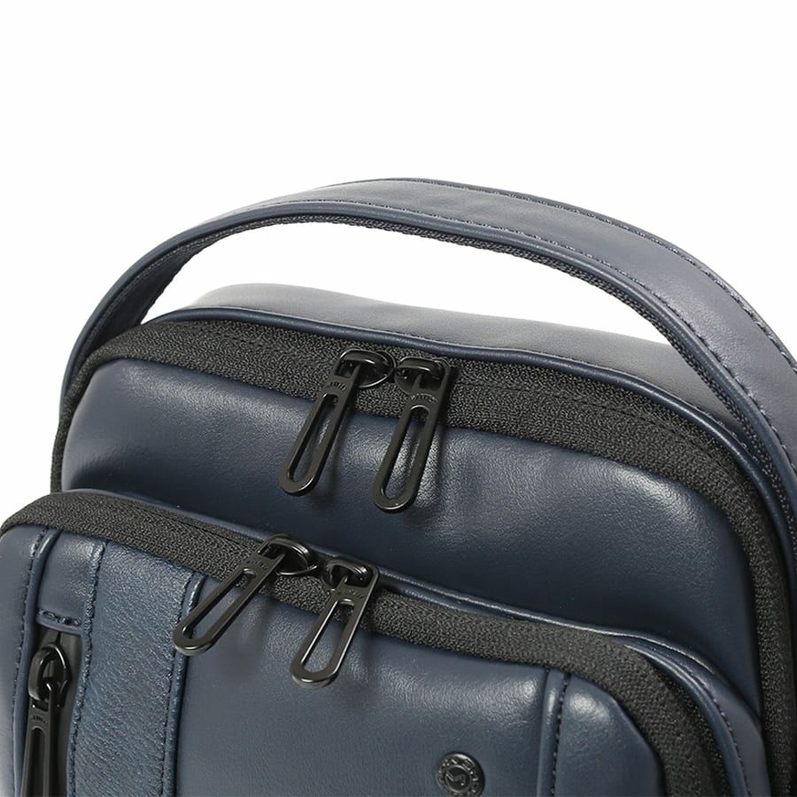 MOUSTACHE ショルダーバッグ スムース合皮×シボ合皮×イタリアン牛革 VZN-0456