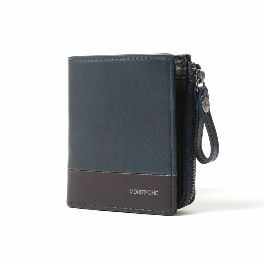 MOUSTACHE 二つ折り財布 プルアップ牛革×牛革 DDP-0422