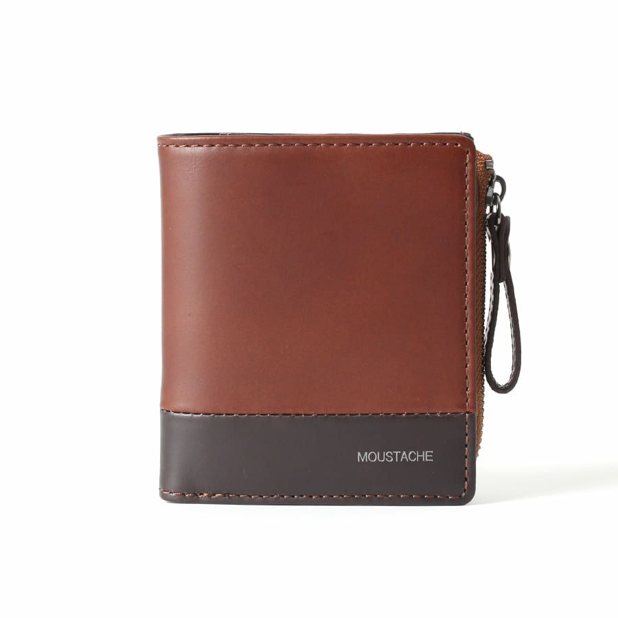 MOUSTACHE 二つ折り財布 プルアップ牛革×牛革 DDP-0422