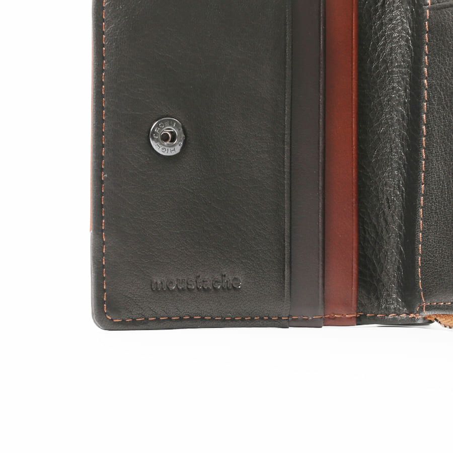 MOUSTACHE 二つ折り財布 プルアップ牛革×牛革 DDP-0422