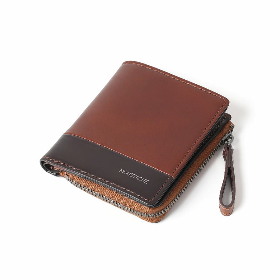 MOUSTACHE 二つ折り財布 プルアップ牛革×牛革 DDP-0422