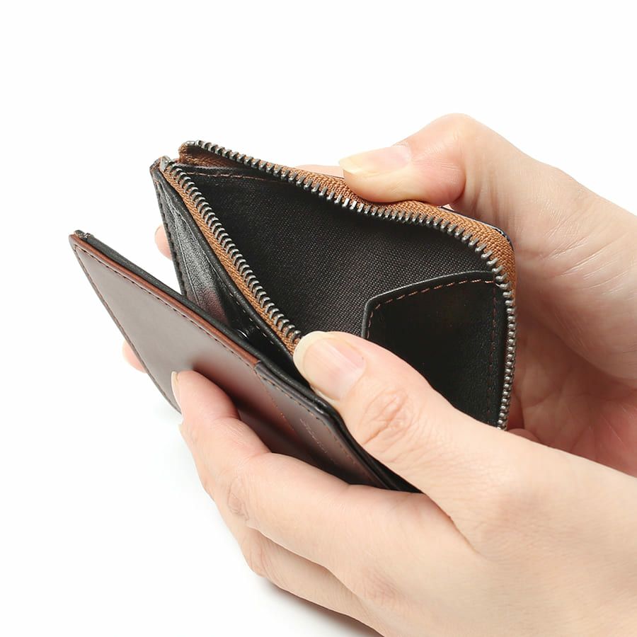 MOUSTACHE 二つ折り財布 プルアップ牛革×牛革 DDP-0422