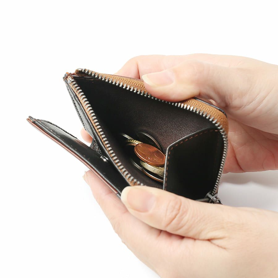 MOUSTACHE 二つ折り財布 プルアップ牛革×牛革 DDP-0422