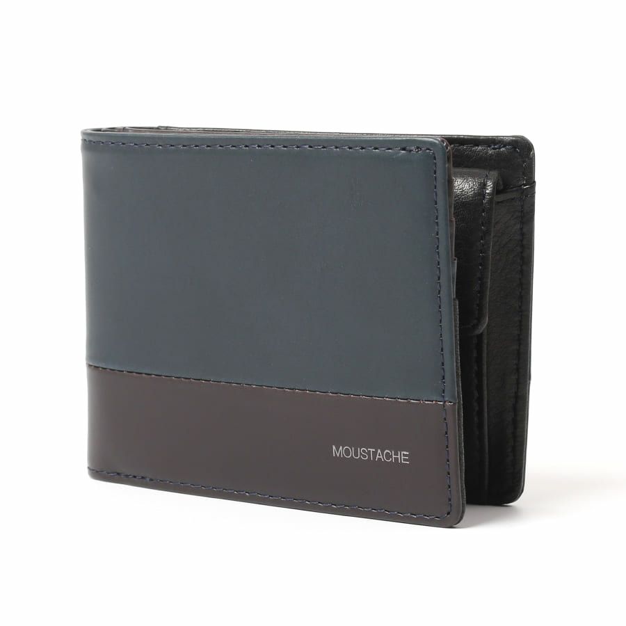 MOUSTACHE 二つ折り財布 プルアップ牛革×牛革 DDP-0423
