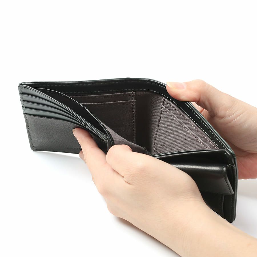 MOUSTACHE 二つ折り財布 プルアップ牛革×牛革 DDP-0423