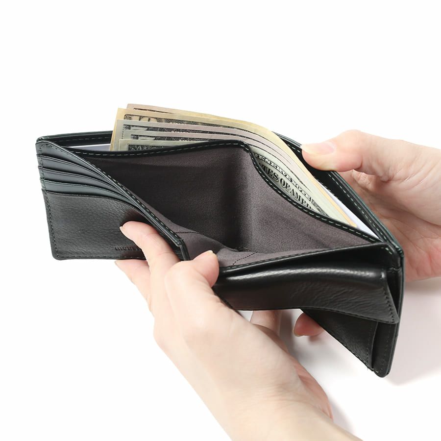 MOUSTACHE 二つ折り財布 プルアップ牛革×牛革 DDP-0423