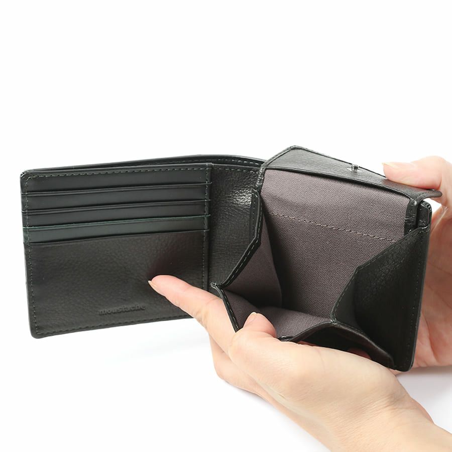 MOUSTACHE 二つ折り財布 プルアップ牛革×牛革 DDP-0423