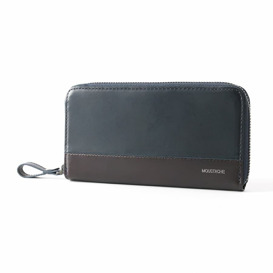 MOUSTACHE ラウンド長財布 プルアップ牛革×牛革 DDP-0425