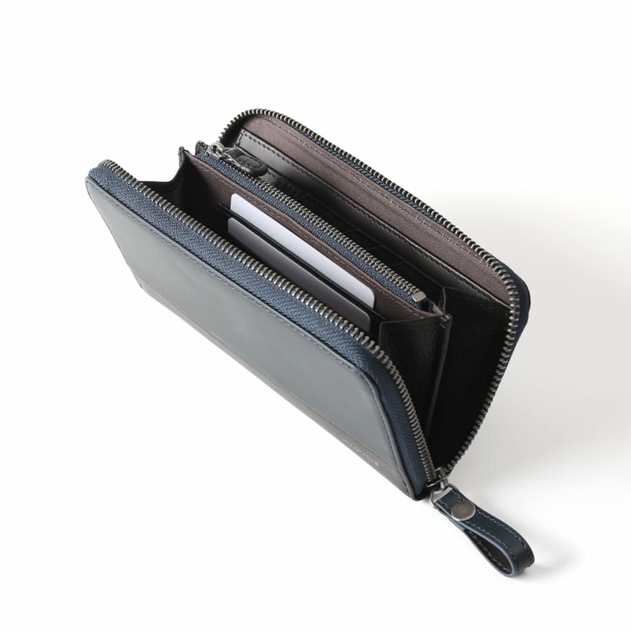 MOUSTACHE ラウンド長財布 プルアップ牛革×牛革 DDP-0425