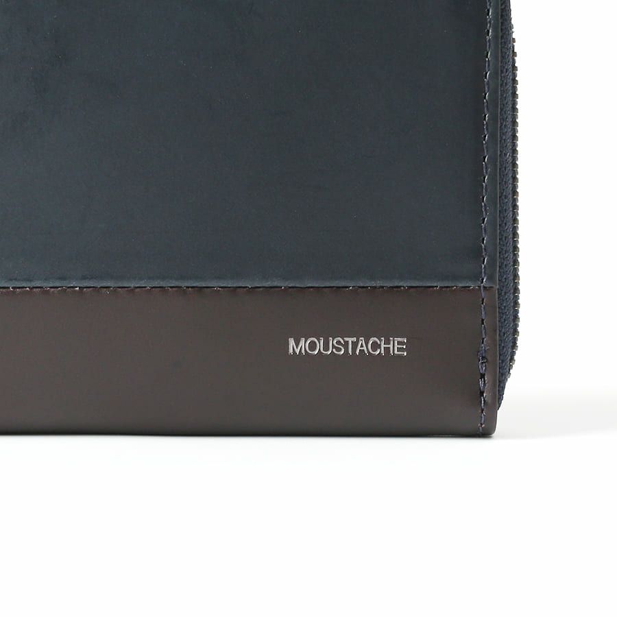MOUSTACHE ラウンド長財布 プルアップ牛革×牛革 DDP-0425